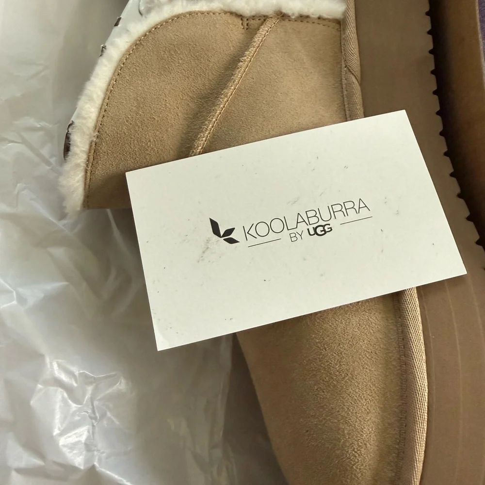 Koolaburra by UGG Tan Boots with White Fur Trim